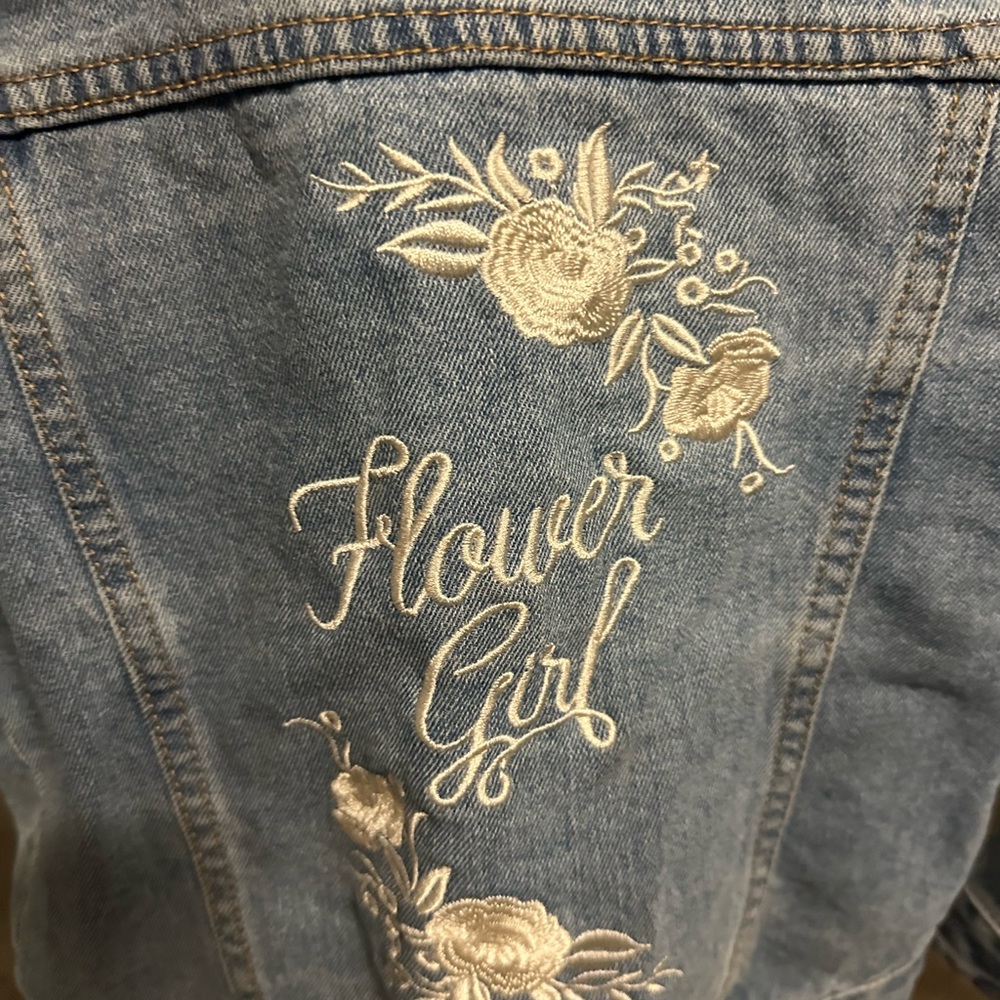 Girls NWT Denim “Flower Girl” jacket.   Retails $59.95
